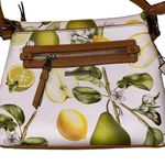 Dana Buchman NWT  Lemon & Lime Crossbody Brown Strap 2 Zippered Compartments Photo 6