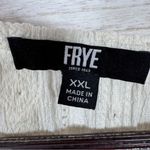 Frye  Eyelet Ruffle Cuff Boho‎ Peasant Tunic Blouse Ivory Cream XXL Photo 9