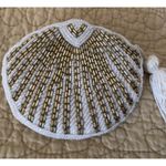 Amanda Smith Rare Vintage Clutch Evening Bag Coin Purse  Beaded White Gold Zipper Photo 1