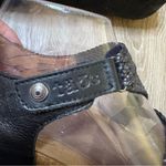 Taos Trulie Leather Sandals Black Braided Slingback Size 6 Photo 5