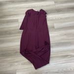 Lively Plum Long Sleeve Drawstring Waist V Neck Casual Jumpsuit Size Large Purple Photo 7
