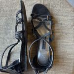 Dana Buchman Women’s Black Strappy Sandal with Slight Wedge Heel Photo 1