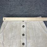 Nectar Clothing  Corduroy Skirt Small Tan Button Front Mini‎ Short Lined Photo 7
