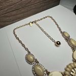 Kate Spade Capri Garden Bib Statement Cream Rhinestone & Enamel Necklace Gold Photo 6