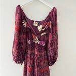 Farm Rio  NWT Maroon Cut Out Printed Maxi Dress S Photo 1