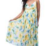 MISA Los Angeles  Galeta Sleeveless Maxi Dress in Citron Water Color Size L NWT Photo 0