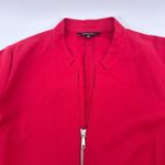 Lafayette 148 New York Red Belted Midi Shirtdress Pockets Front Full Zip Size 16 Photo 5