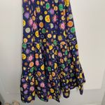 Celia B Atlas Dress Midi Navy Multi Womens New Size Medium Summer Belted Blue Photo 12