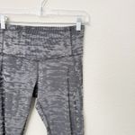 Lululemon [] Gray Jacquard Mid Rise Beat The Heat Tight Mesh Run Leggings Size 8 Photo 9