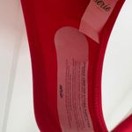 Aerie Bikini Swimsuit Triangle Top Tie Back Cheeky Bottom Black Red Bra Padding Photo 9