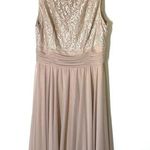 Jessica Howard  Evenings Champagne Chiffon and Lace Formal Dress Size 14 Photo 0