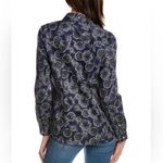 Jones New York Womens Long Sleeve Y-Neck Button Front Cotton Shirt Size XS Photo 1