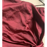 Harlyn Dress Womens‎ XS Burgundy Satin Maxi Side Slit Evening Gown Formal Red Photo 10