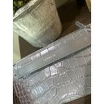 Senreve GRAY Embossed Leather Bracelet Pouch Clutch Grey Womens Size OS Photo 4