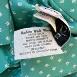 Vintage ‘80s Schrader Sport Teal & White Collared Belted Button Front Midi Dress Green Size 14 Photo 8