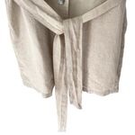 Bella Dahl  Linen Sleeveless Belted Blazer NWTs Tan size small Photo 5