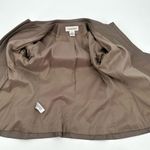 Calvin Klein Leather Jacket XS Women’s Fitted Sleek Taupe Tan Neutral Zip-flaws Photo 1