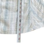 North River Button Up Roll Sleeve Stripe White Shirt White Large Business Casual Photo 7