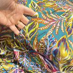 Democracy  Colorful dress Midi Ruffled Sleeveless Tropical Flowy Vacation sz L Photo 7