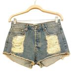 Brandy Melville MELVILLE Made in Italy Destroyed Distressed Shorts Size 4 Photo 0