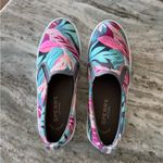Sperry Pink and Green Tropical Print Sneakers Photo 3