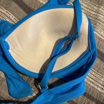 La Blanca  Blue Swimsuit Front Tie Bikini Top ONLY Size Small EUC #1920 Photo 3