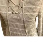 Old Navy striped tan and white coastal knit flare sleeve Photo 4