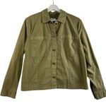 J.Jill  S Small Painter Chore Jacket Light Olive Oil Green Essential Fatigue Photo 3