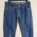 Miss Me Bedazzled Thick Stitch Skinny Jeans Women's 27 Dark Wash Embroidered Photo 5