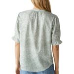 Michael Stars  Green Striped Button Down Shirt, Size XS Photo 4