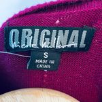 Nicole Miller Sweater Metallic Yarn Berry Cardigan New S Photo 4