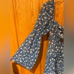 Majorelle  Ailish Ruched Bust Cut-Out Ruffle Mini Dress in Blue‎ Ditsy Size XS Photo 7