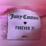 Juicy Couture Forever 21 Crop Sweatshirt L Pink Long Sleeve Drawstring Casual Photo 4