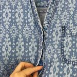 Anthropologie Anthro. Holding Horses - Chambray Ikat Print Button Up Photo 5