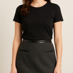 Rebecca Taylor  Wool Pencil Skirt Women Small Tailored Tweed Herringbone Classic Photo 0