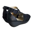 Fly London  BLACK WEDGE‎ SANDALS HEELS SZ. 9/39 EUC Photo 4