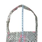 Free People  White Pink Floral Cotton Beach Tote Bag Photo 3