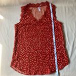 NWOT Red Floral Sleeveless V Photo 6