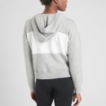 Athleta Women's Colorblock Embark Sweater Pullover Hoodie Gray White Size XS Photo 1