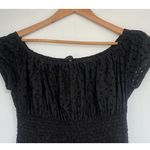 Luna Luz Black Patchwork Floral Eyelet Maxi Dress Boho Cottage Lagenlook Size XL Photo 1