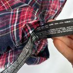 ZARA  plaid distressed button down shirt size medium Photo 4