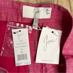 Joie NWT  Merci 100% Linen Relaxed Fit Shorts Pink White Weave Women’s Size 0 Photo 2