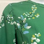 Ann Taylor Loft Green Flower Branch Flared Shirt Dress Photo 6