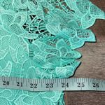 Philosophy Womens Crewneck Scalloped Lace Overlay Top Seafom Green Size XL Photo 3