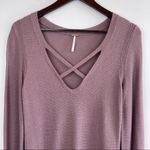 Free People 𝅺 Women’s Crisscross Boho Tunic Dress Sweater Size S Photo 5