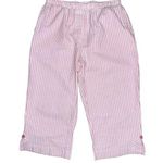 Southern Lady Seersucker Pink Striped Capris Pull Photo 0