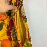 Farm Rio  size small fruit lovers Yellow Floral Maxi Dress dragon fruit tropical Photo 15