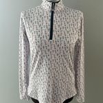 San Soleil 1/4 Zip Shirt Size Small White Wine Glasses Cooling UPF 50 Pickleball Photo 1