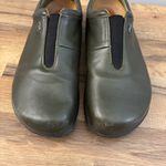 Birkenstock Footprints Leather Slip On Comfort Shoes Loafers Olive Green Photo 4