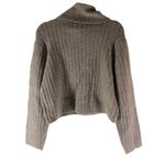 Universal Threads Universal Thread Womens Turtleneck Sweater Oversized Cropped Beige L Photo 2